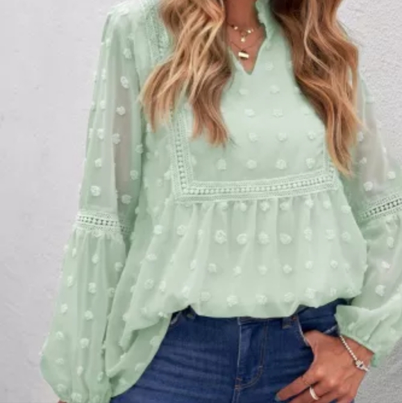 New Swiss dot babydoll top - Picture 4 of 15